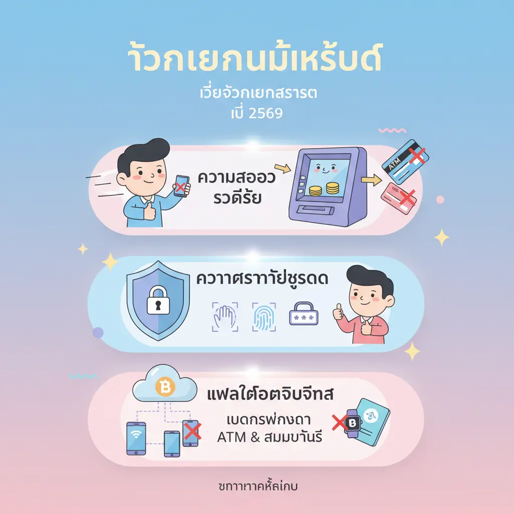 ถอนเงิน - ถอนเงินไม่ใช้บัตร