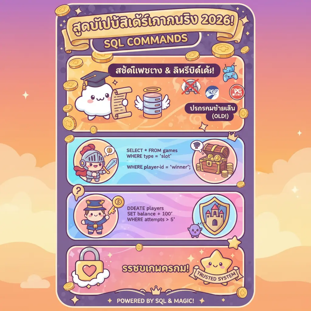 เว็บสล็อตแท้ แตกง่าย - SQL command